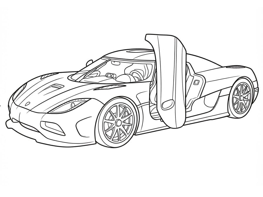 Målarbild Koenigsegg Gratis för Barn