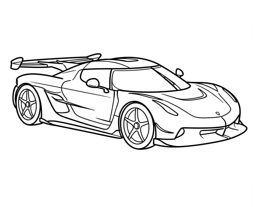 Målarbild Koenigsegg Sportbil