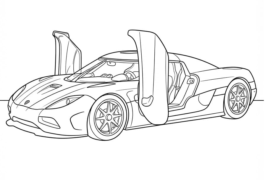 Målarbild Koenigsegg Utskrivbar för Barn
