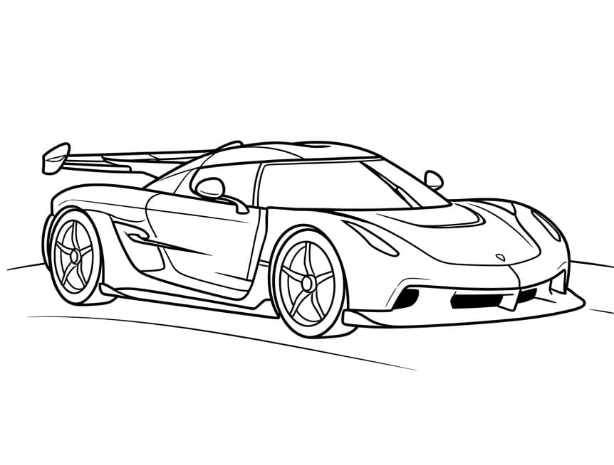 Målarbild Koenigsegg Utskrivbar