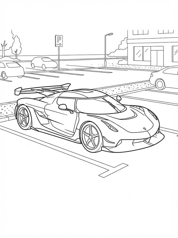 Målarbild Koenigsegg för Barn