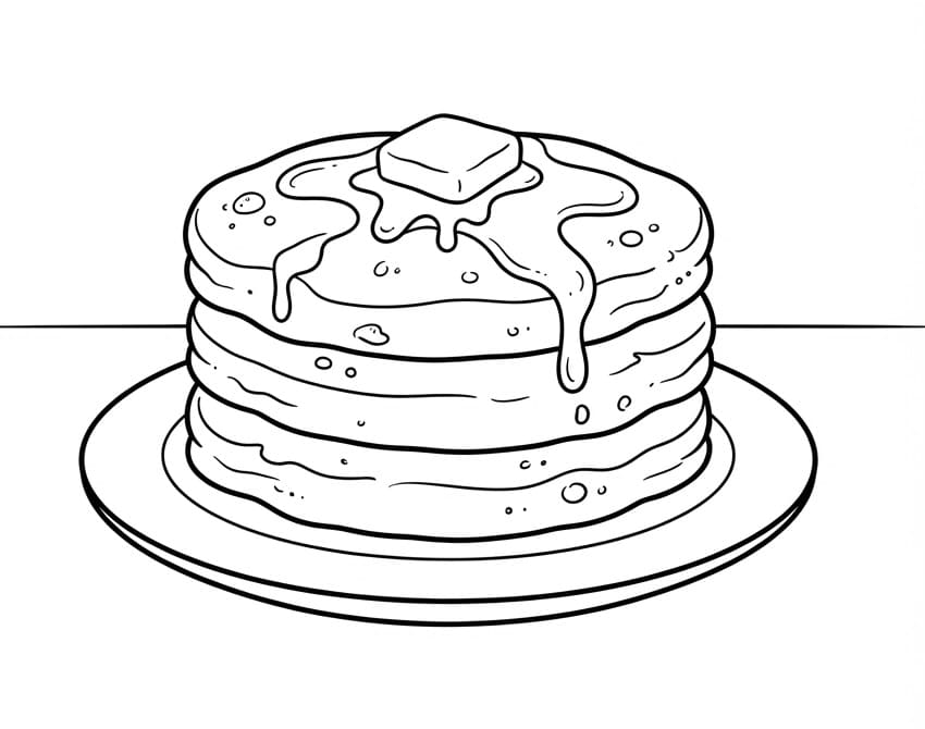 Målarbild Pannkaka Gratis Utskrivbar för Barn