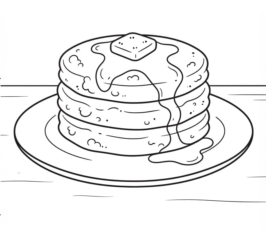 Målarbild Pannkaka Utskrivbar