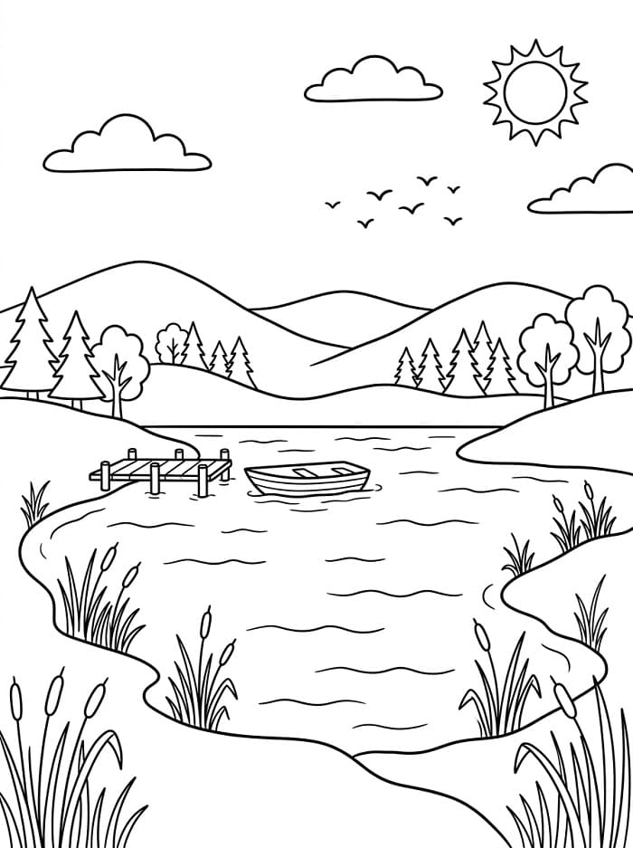 Målarbild Perfekt sjö