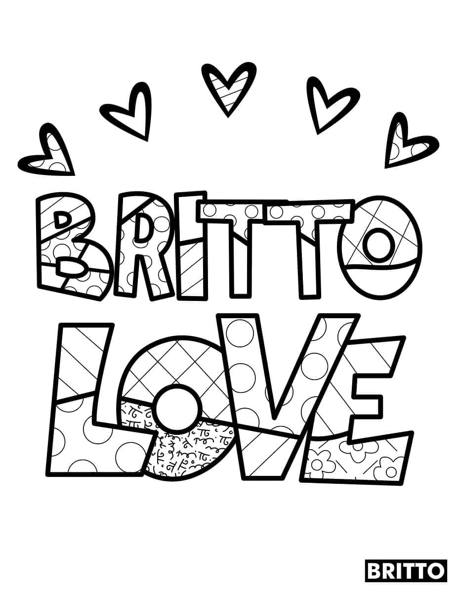 Målarbild Romero Britto Gratis Utskrivbar