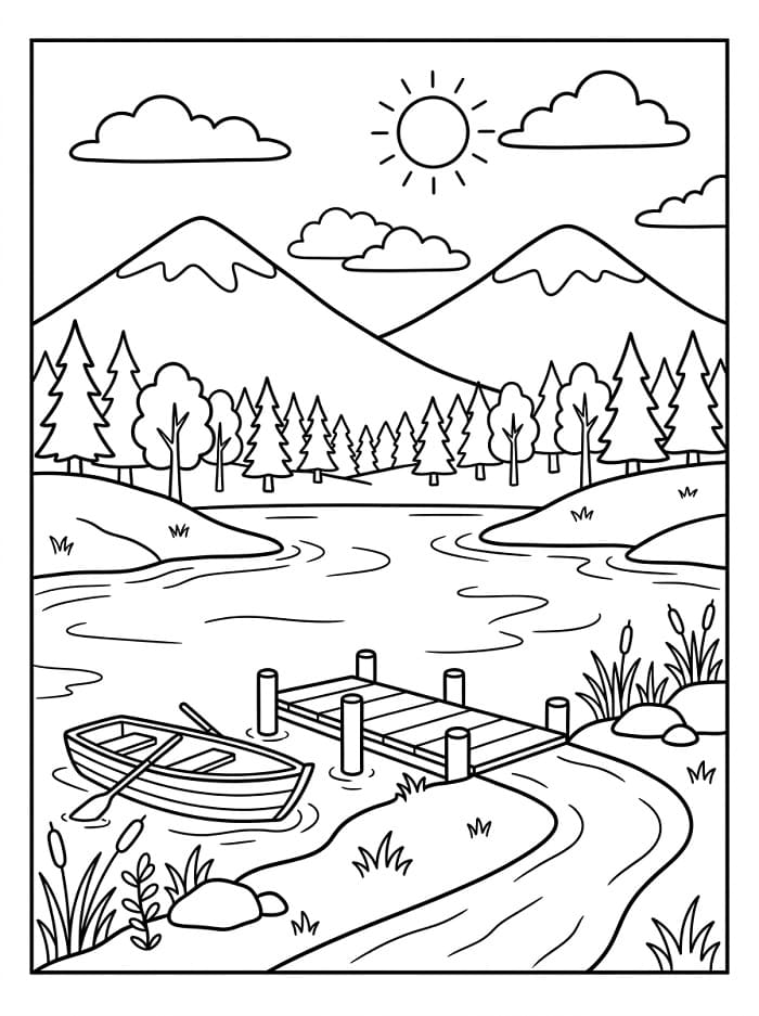 Målarbild Sjöscen