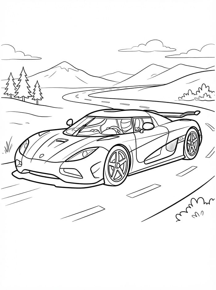 Målarbild Snabb Koenigsegg