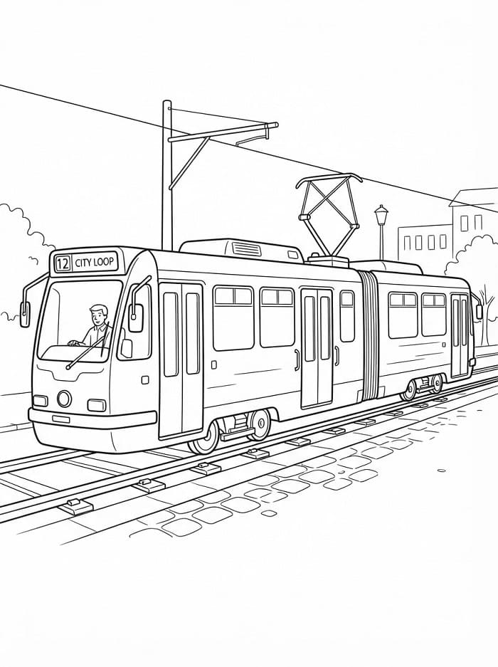 Målarbilder Spårvagn