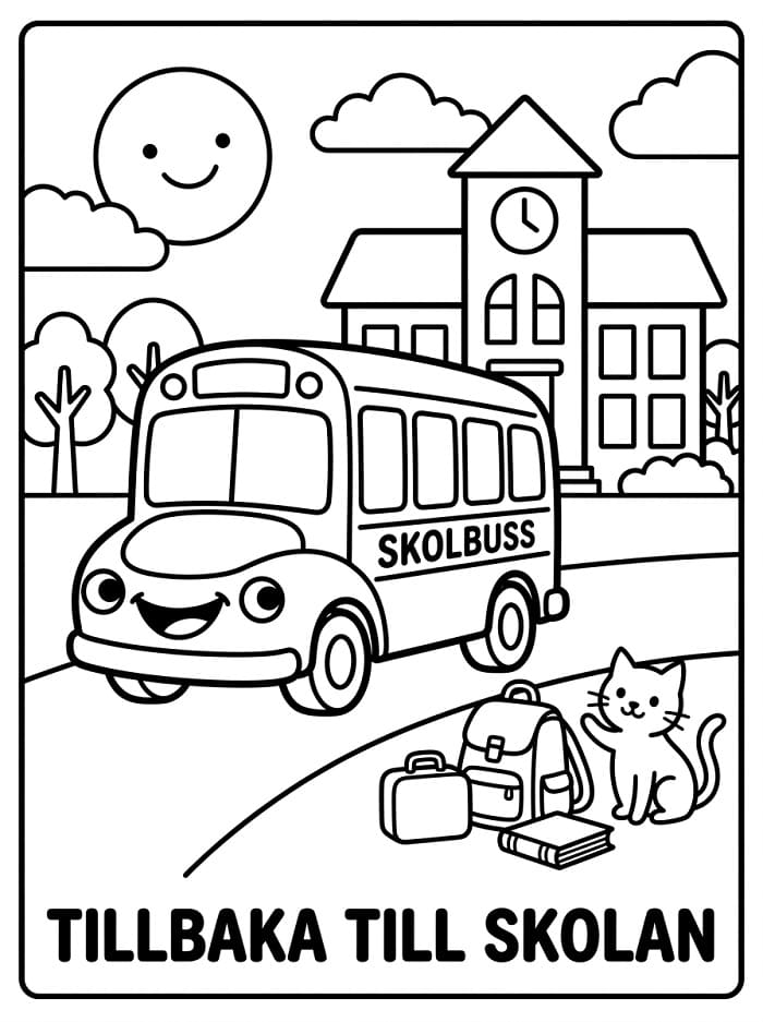 Målarbild Tillbaka Till Skolan 2