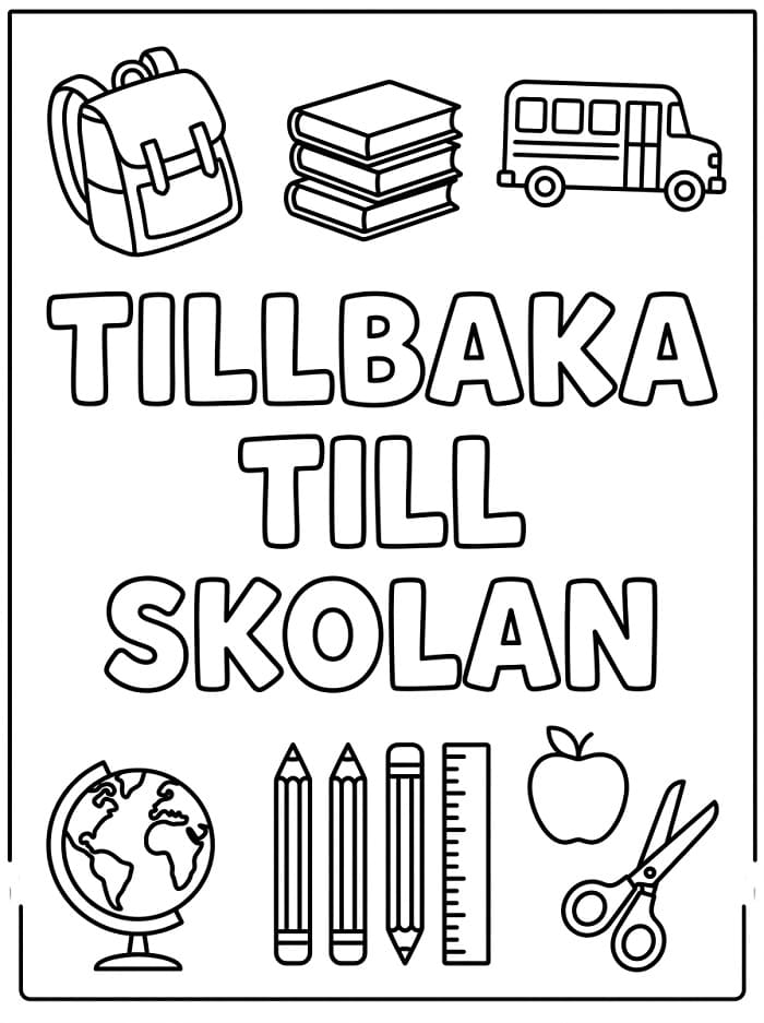 Målarbilder Tillbaka Till Skolan