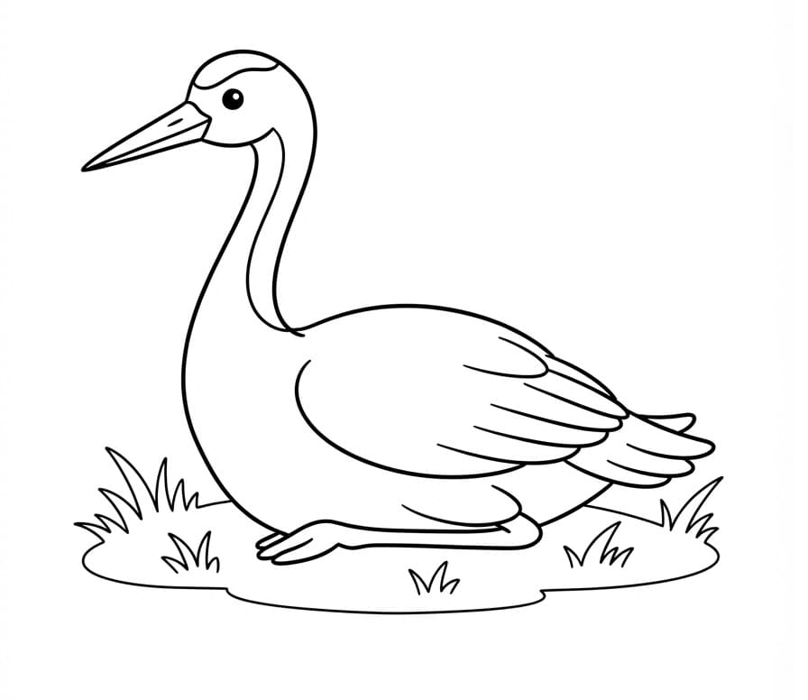 Målarbild Trana Gratis