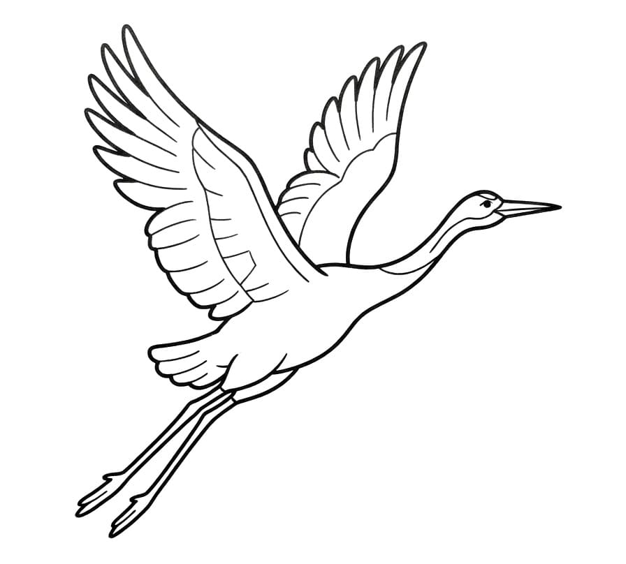 Målarbild Trana