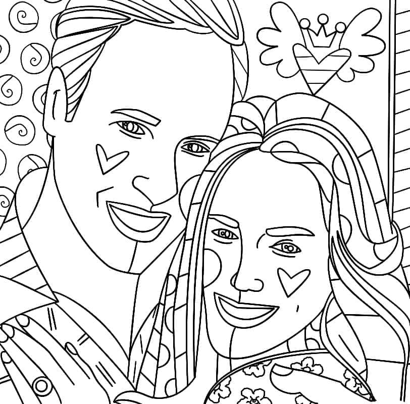 Målarbild Utskrivbar Romero Britto för Vuxna