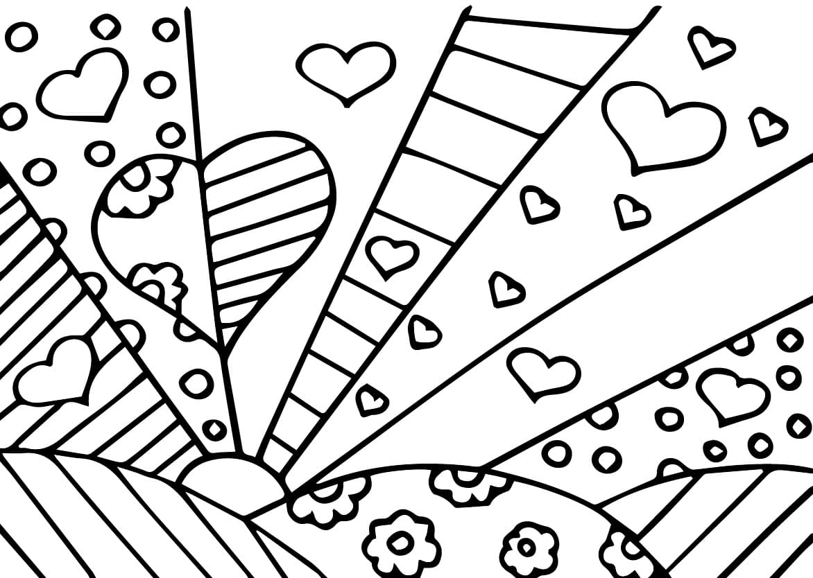 Målarbild Utskrivbar Romero Britto
