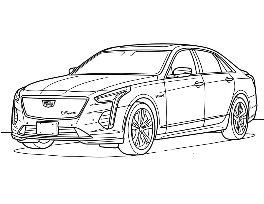 Målarbild Cadillac CT6 V-Sport Bil
