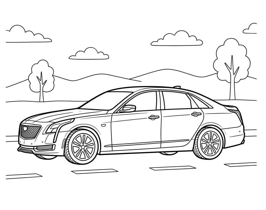 Målarbild Cadillac CT6 V-Sport