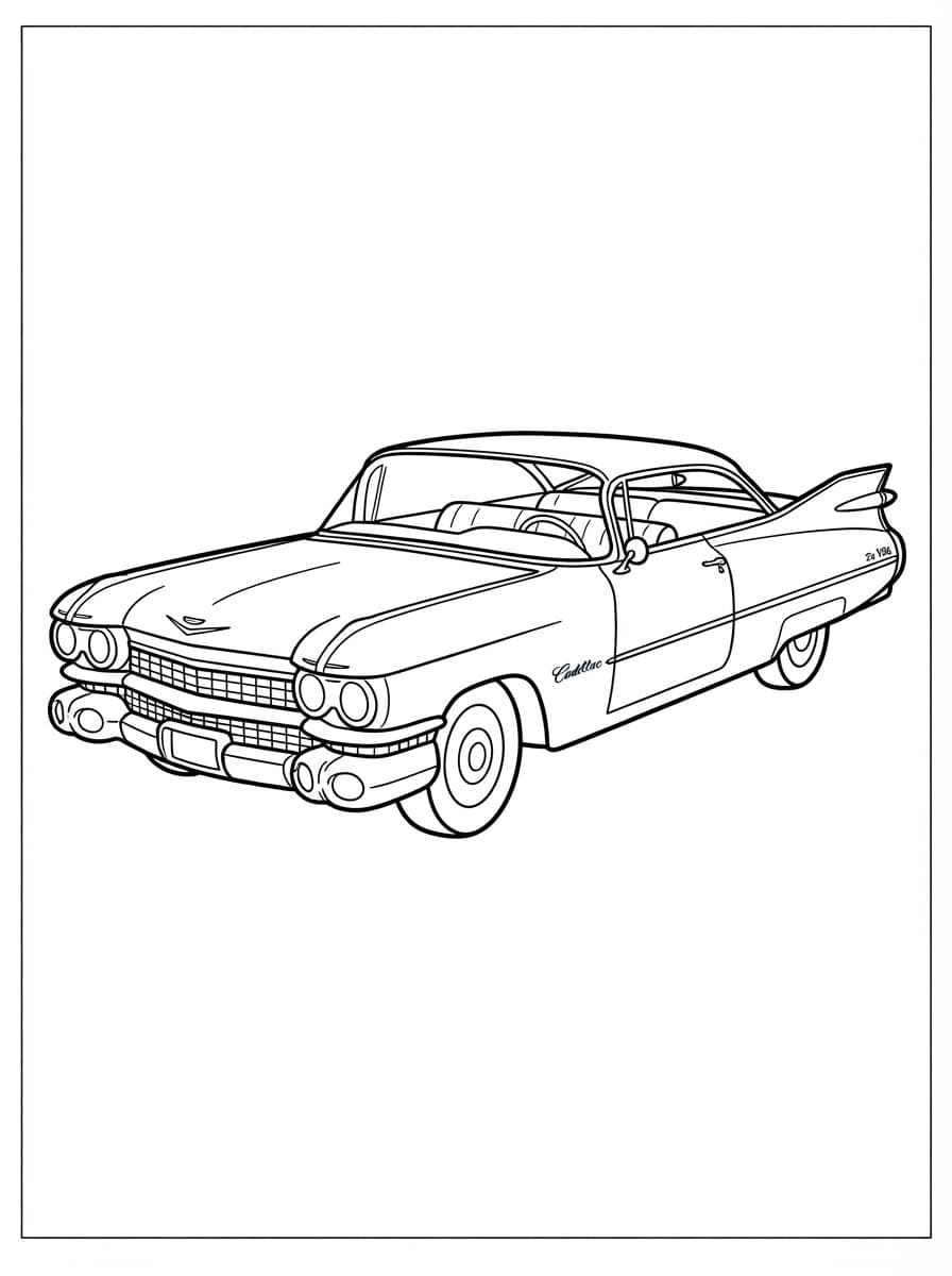 Målarbild Cadillac Devil 1959 Bil