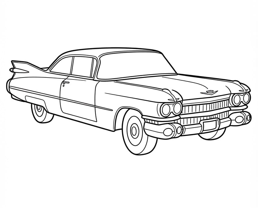 Målarbild Cadillac Devil 1959