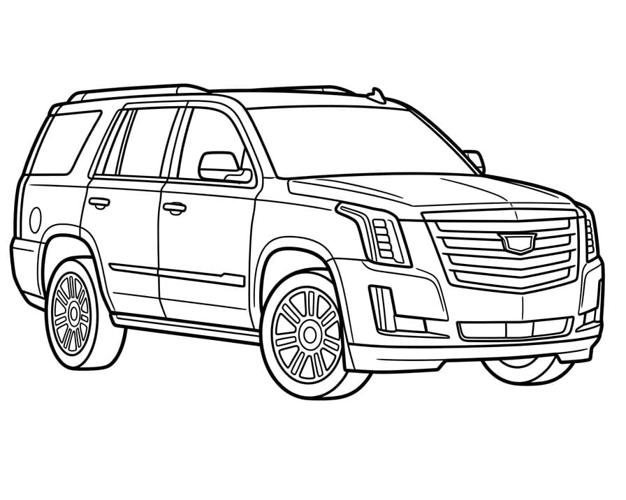 Målarbild Cadillac Escalade SUV Bil