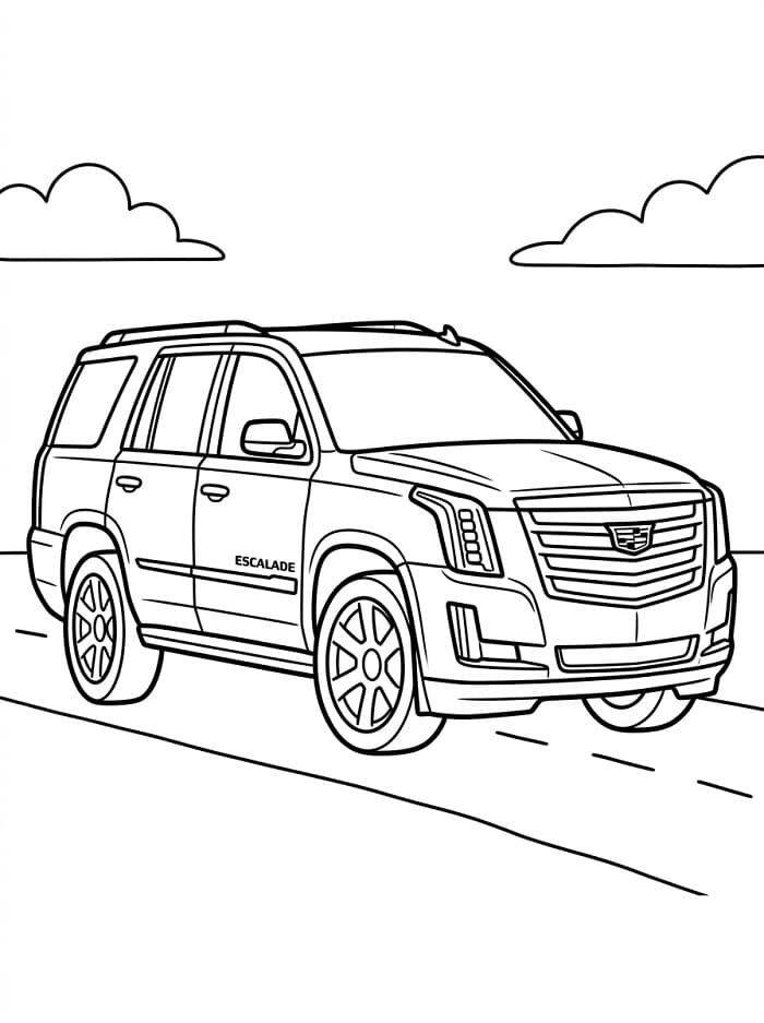 Målarbild Cadillac Escalade SUV