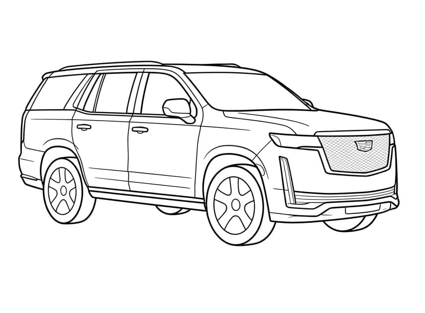 Målarbild Cadillac Gratis Utskrivbar för Barn