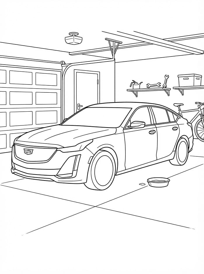 Målarbild Cadillac Gratis Utskrivbar