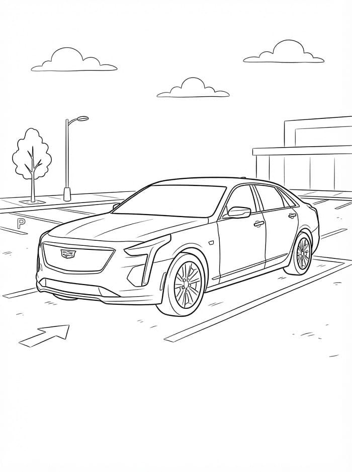 Målarbild Cadillac Gratis för Barn