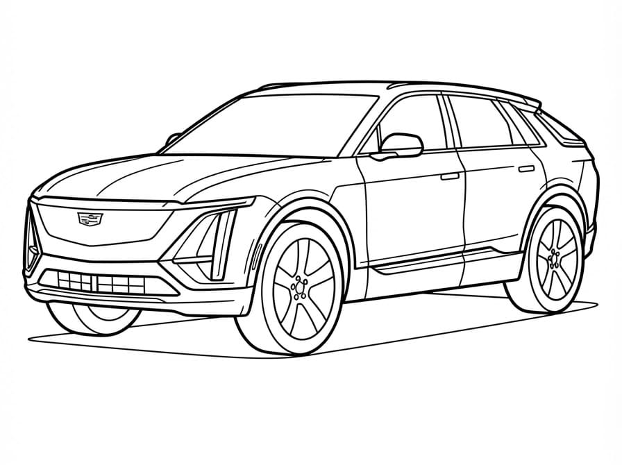 Målarbild Cadillac Lyriq Bil