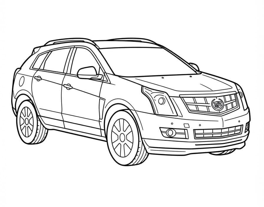 Målarbild Cadillac SRX Bil