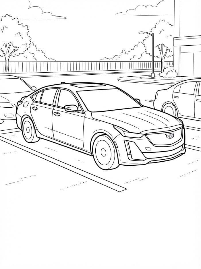 Målarbild Cadillac Utskrivbar för Barn