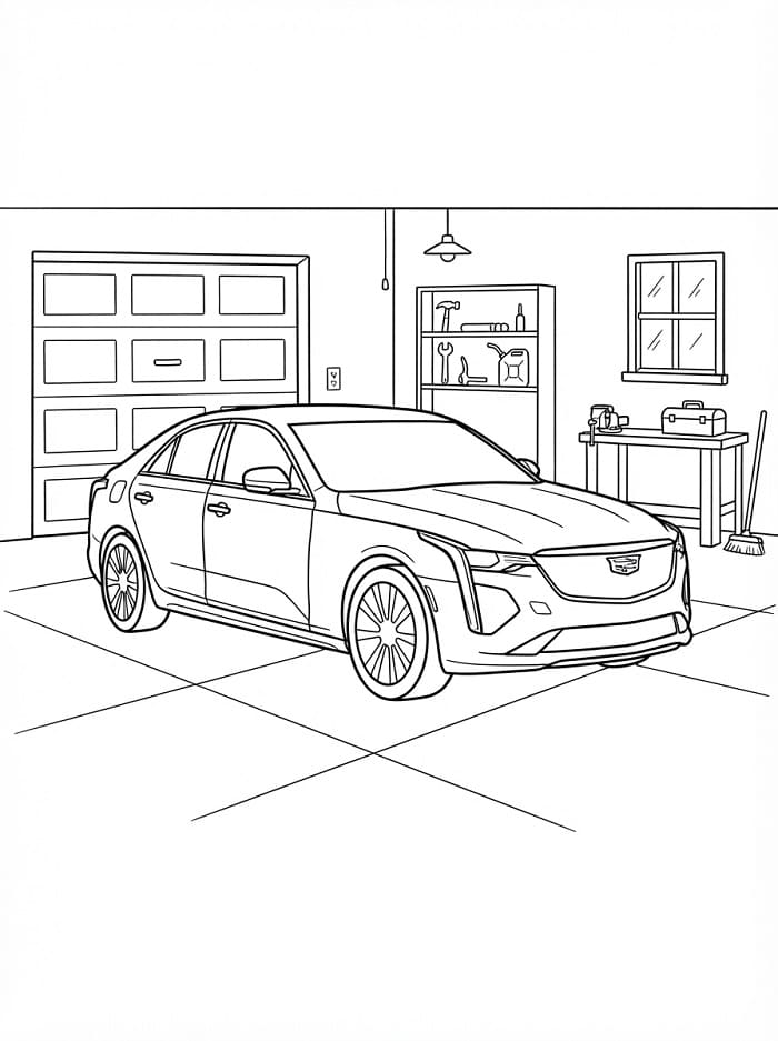 Målarbild Cadillac Utskrivbar