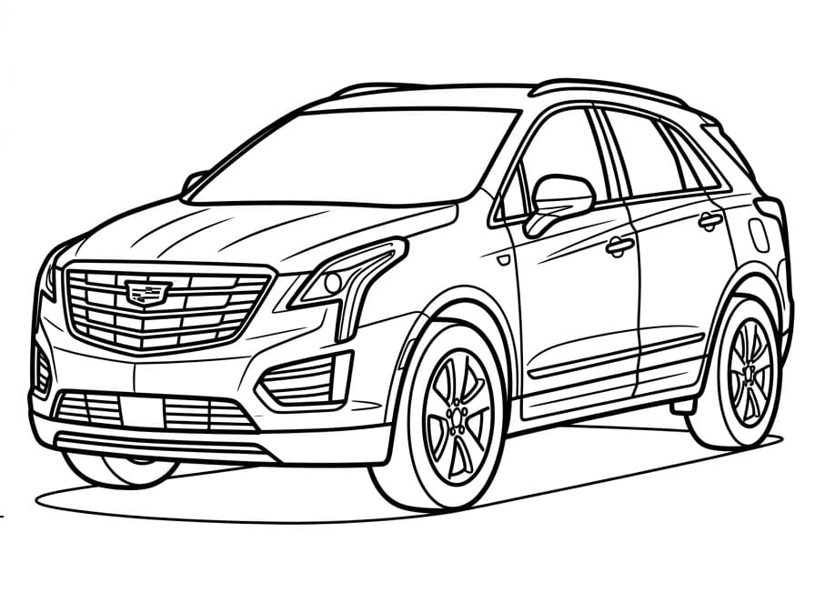 Målarbild Cadillac XT5 bil
