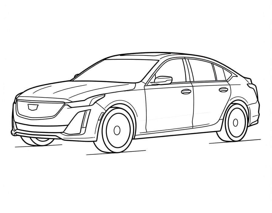 Målarbild Enkel Cadillac