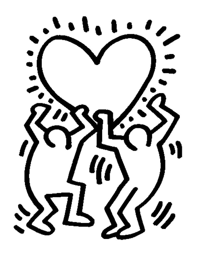 Målarbild Gratis Utskrivbar Keith Haring