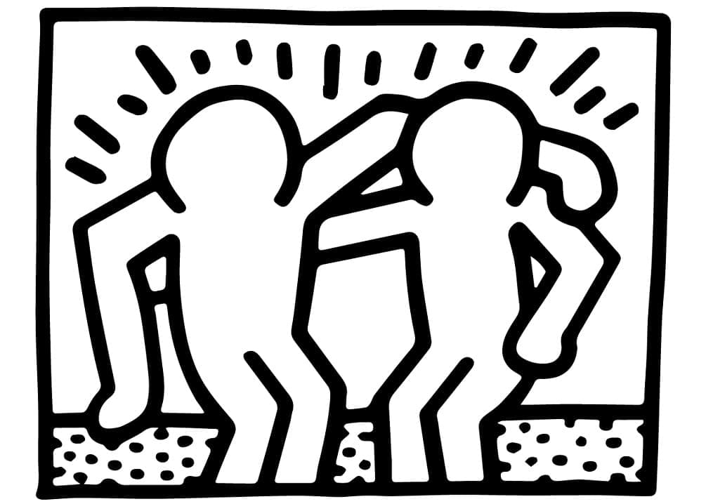 Målarbild Keith Haring 1