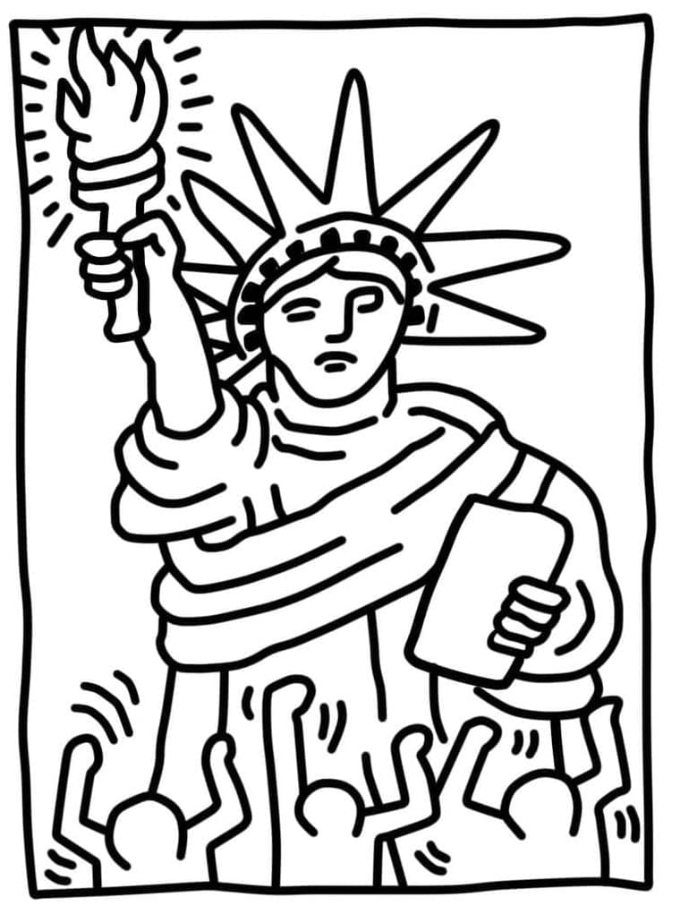 Målarbild Keith Haring 2