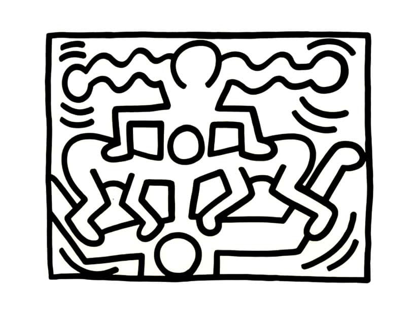 Målarbild Keith Haring 7
