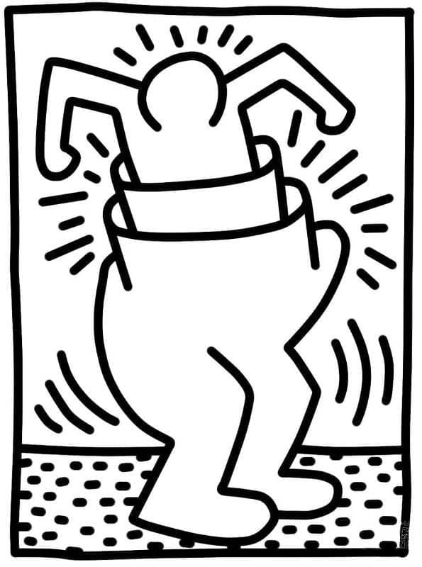 Målarbild Keith Haring Gratis
