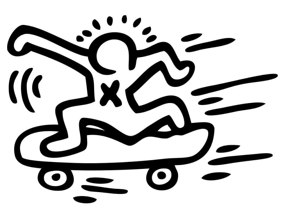 Målarbild Utskrivbar Keith Haring för Vuxna