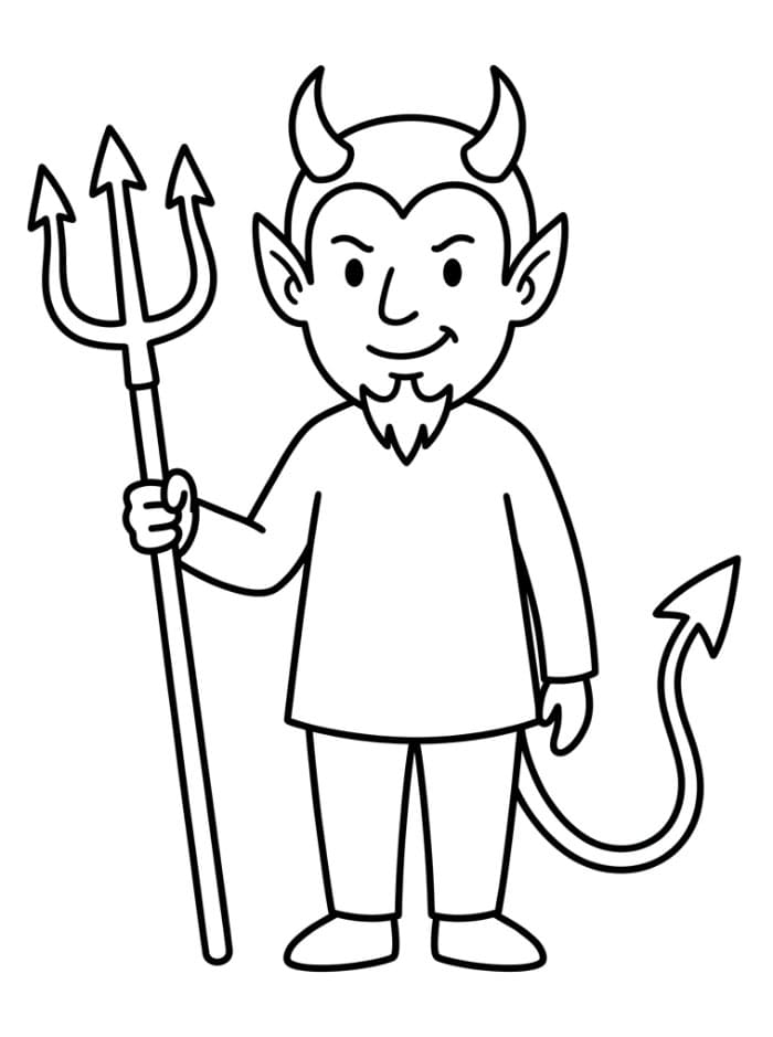 Målarbild Animerad djävul