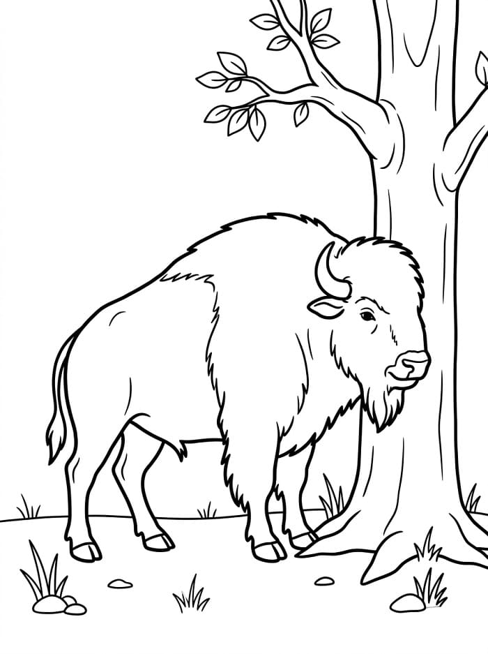 Målarbild Bison Gratis Utskrivbar