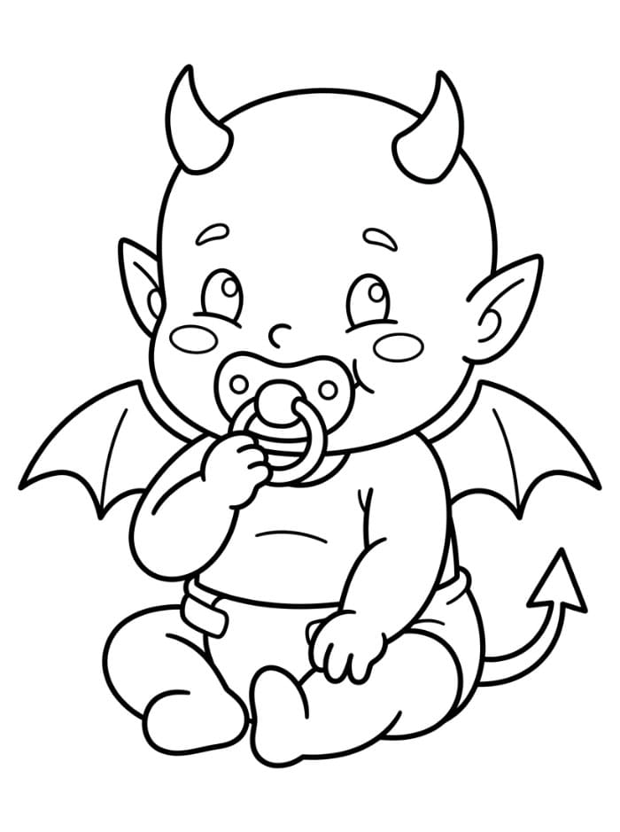 Målarbild Djævlebaby