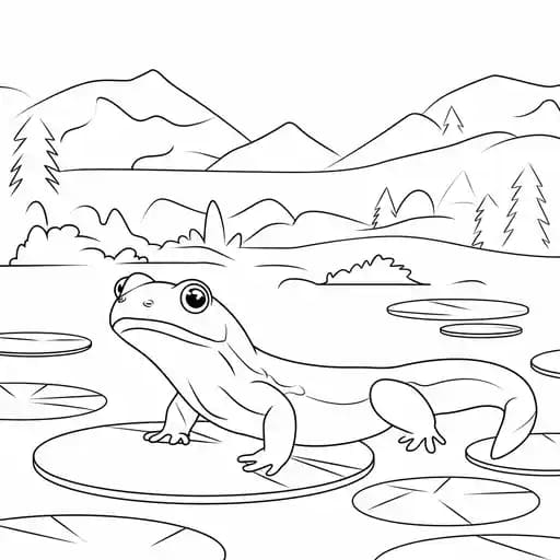 Målarbild En Salamander