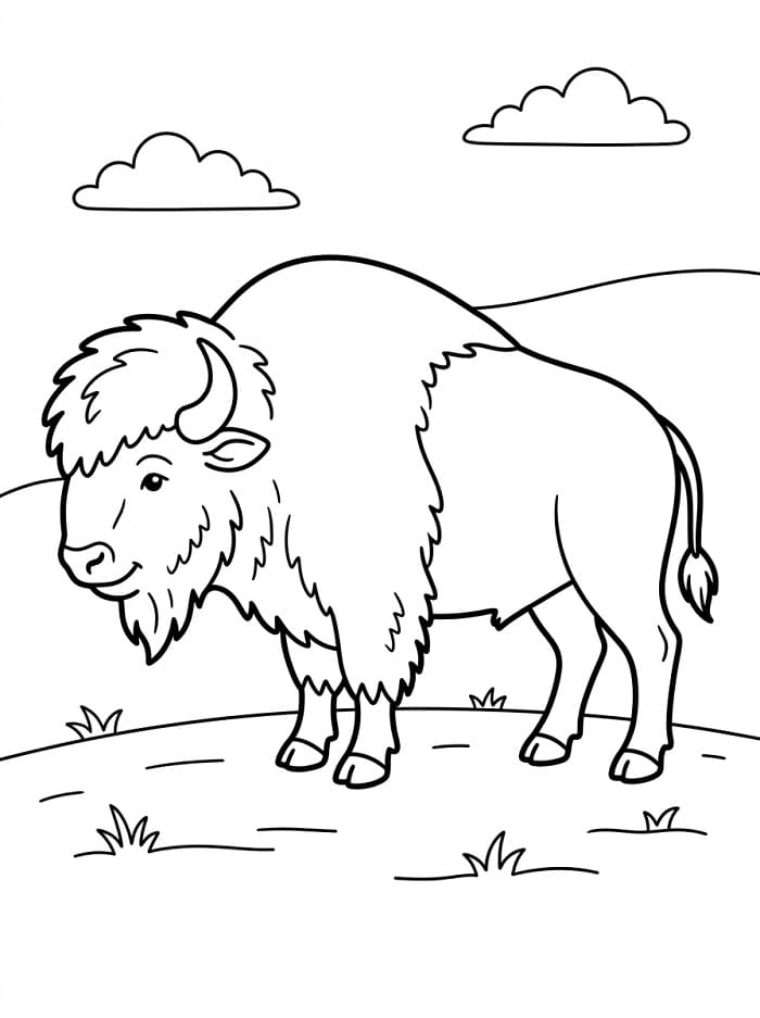 Målarbilder Bison