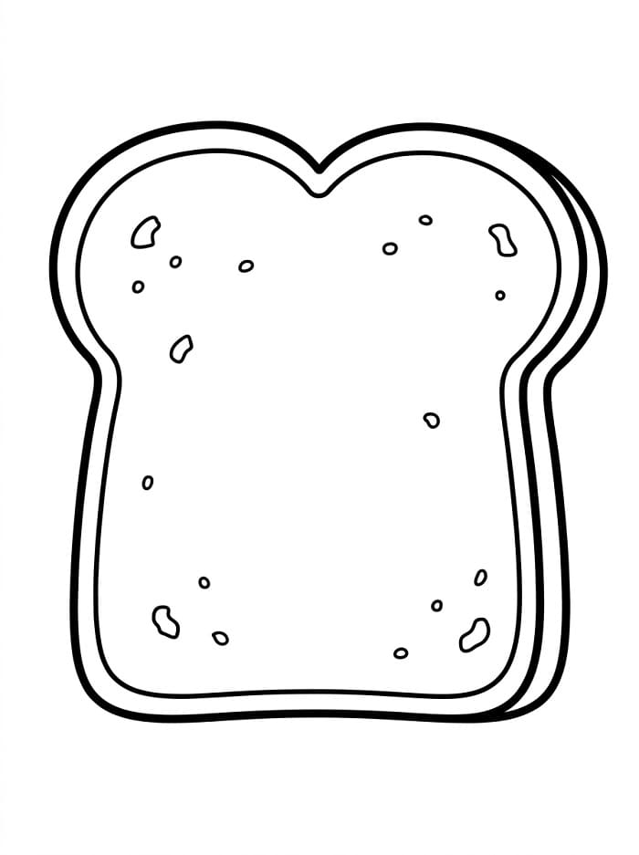Målarbild En brödskiva