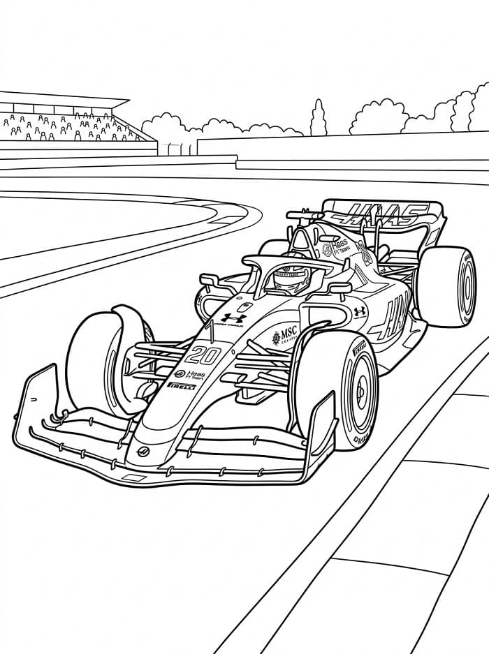 Målarbild F1-racerbil