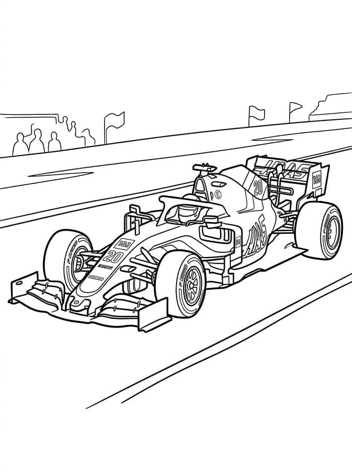 Målarbild F1 racerbil