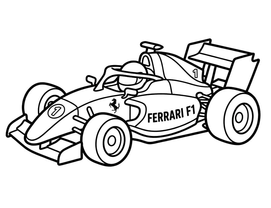 Målarbild Ferrari Formel 1
