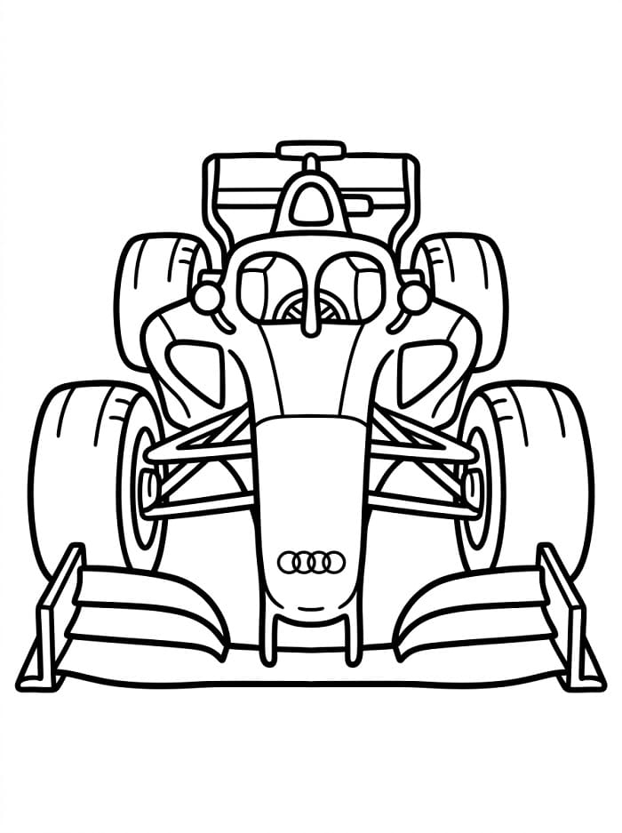 Målarbild Formel 1 Audi