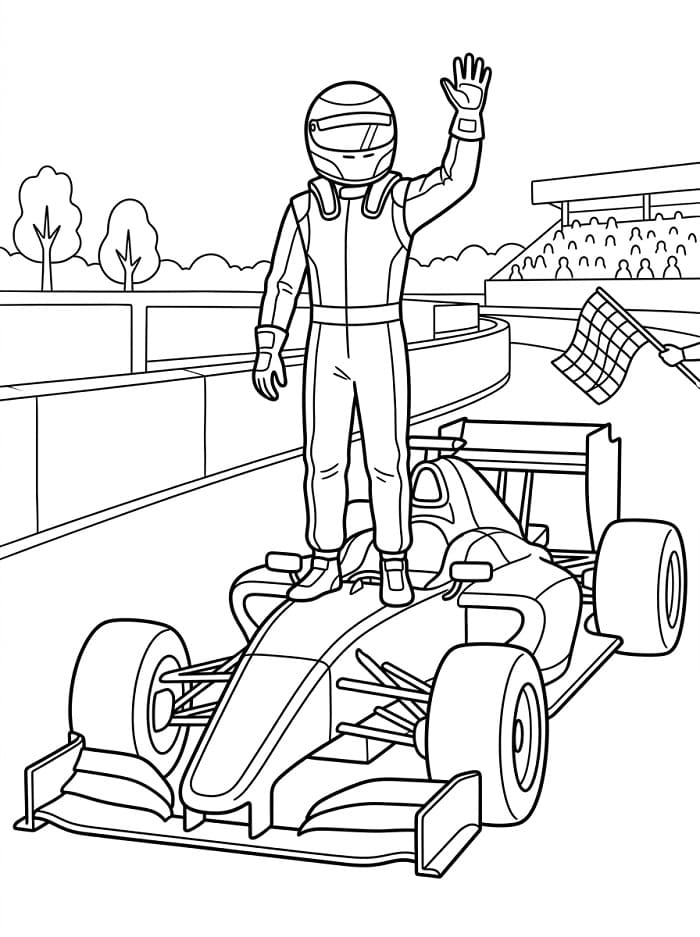 Målarbild Formel 1 och förare